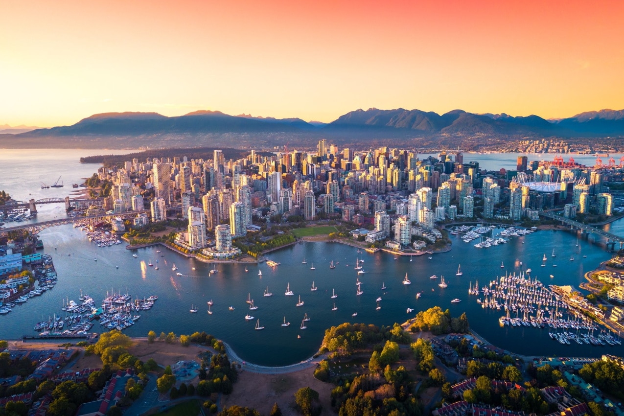 Aerial View of Downtown Vancouver